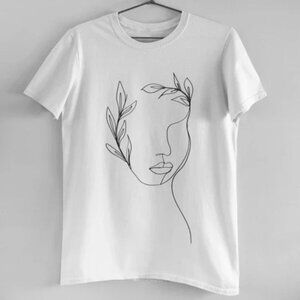 Minimal Goddess Line Art Sketch Tee